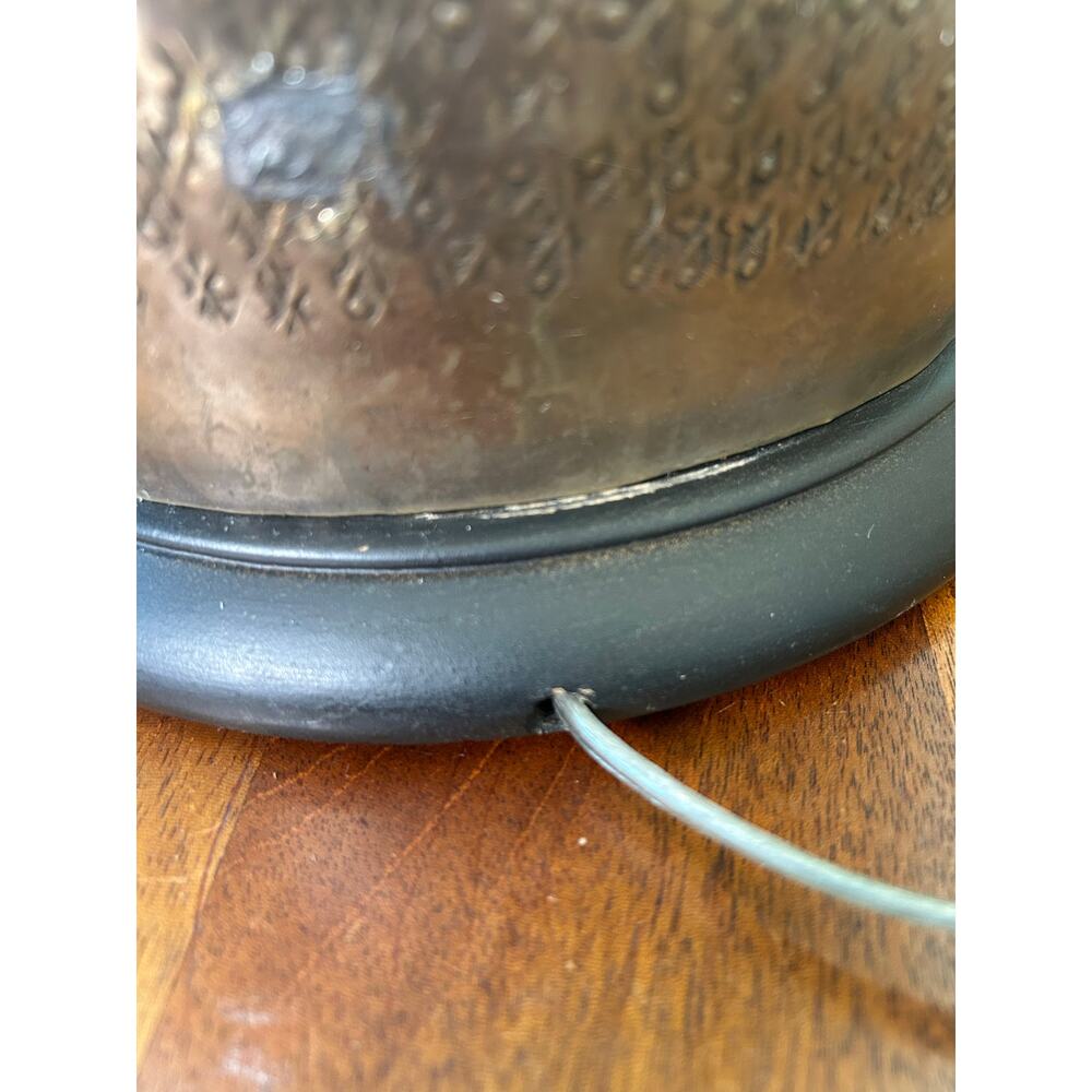 Vtg. Bronze Gold Table Lamp, Textured Metal Base, Contemporary Rustic Lamp, MCM - Picture 11 of 16